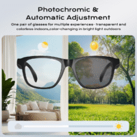 XO Smart Glasses XO‑E12 – Bluetooth Audio, Photochromic & Anti‑Blue Light – Black | 1‑Day UAE Delivery - Image 8