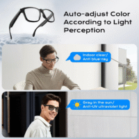 XO Smart Glasses XO‑E12 – Bluetooth Audio, Photochromic & Anti‑Blue Light – Black | 1‑Day UAE Delivery - Image 7