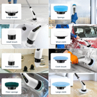 Bomves Cordless Electric Spin Scrubber – 8 Heads, 2 Speeds, 90-Min Runtime – Bathroom, Tile, Kitchen Cleaning Brush - Image 3